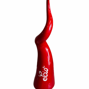 Corno rosso decorato a mano