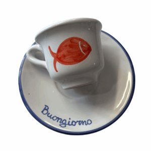 Tazzina da caffè + piattino realizzati a mano