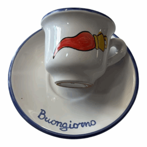 tazzina da caffè con corno rosso napoletano