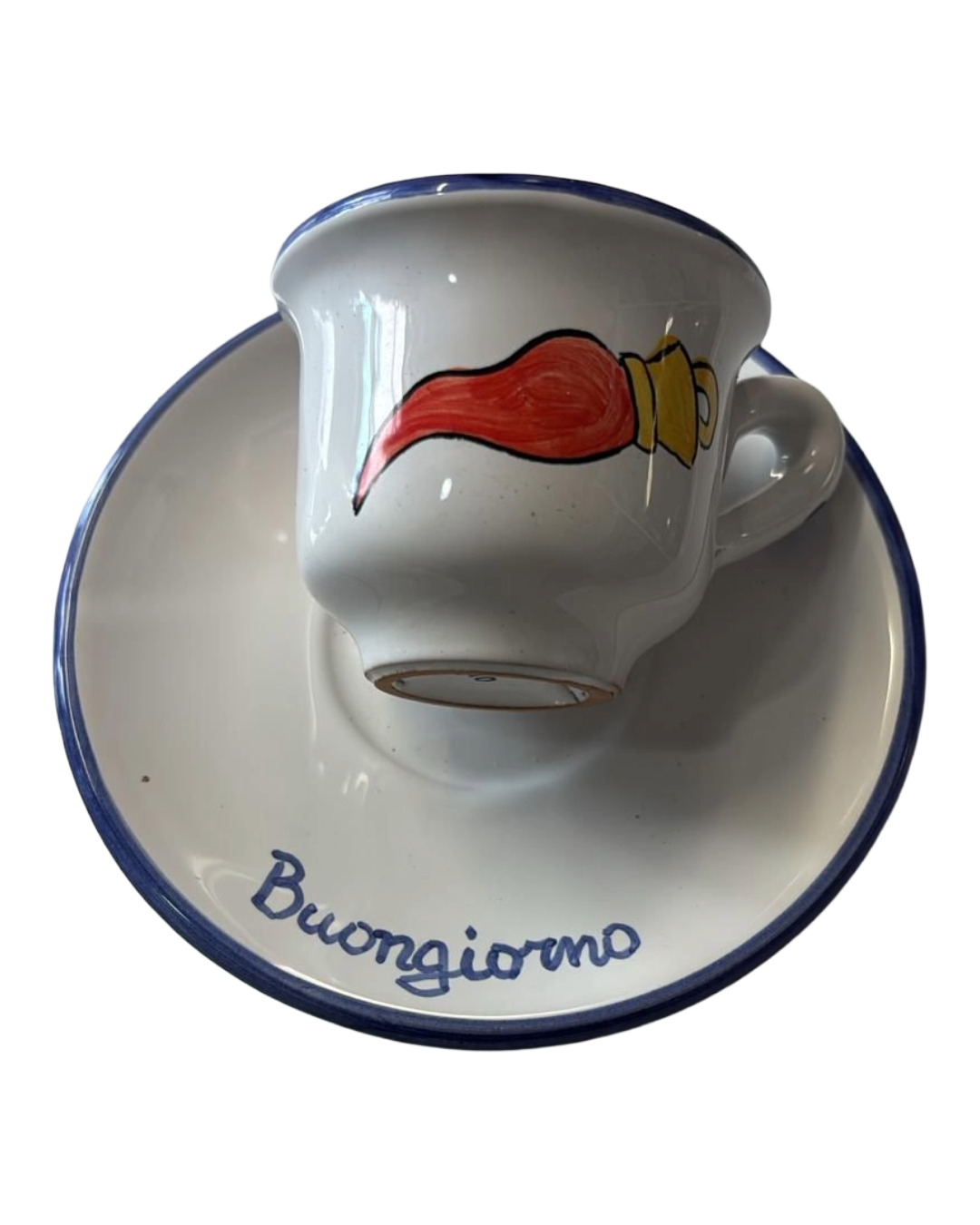 tazzina da caffè con corno rosso napoletano