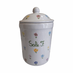 Barattolo Sale fino dipinto a mano